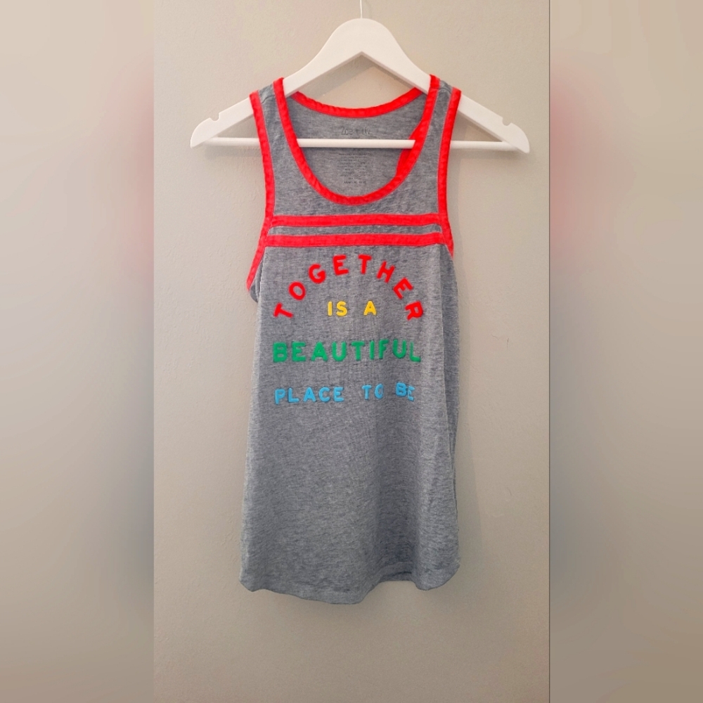 Ladies XS Zoe + Liv together is a beautiful place to be tank